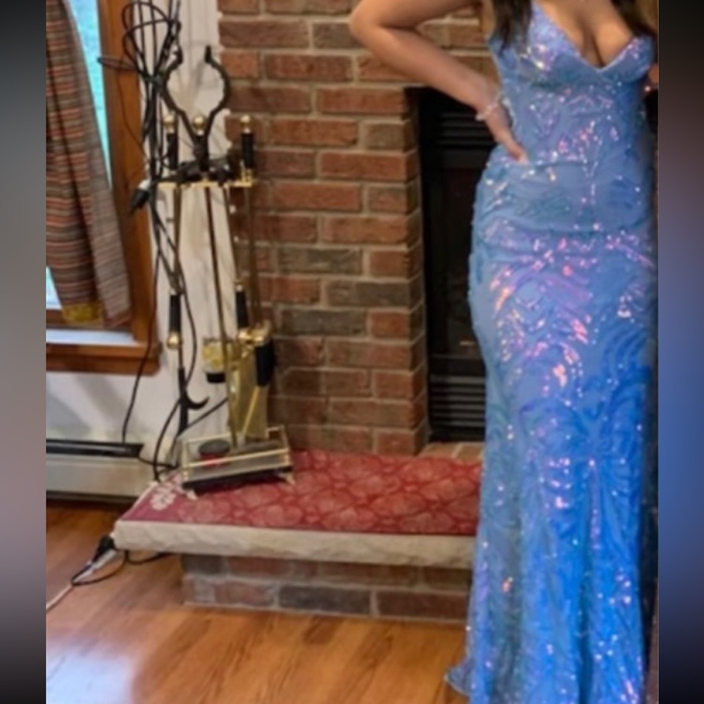 Sequence prom dress